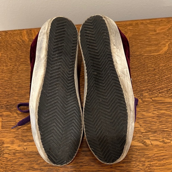 Golden Goose Burgundy and White Sneakers - Picture 6 of 6